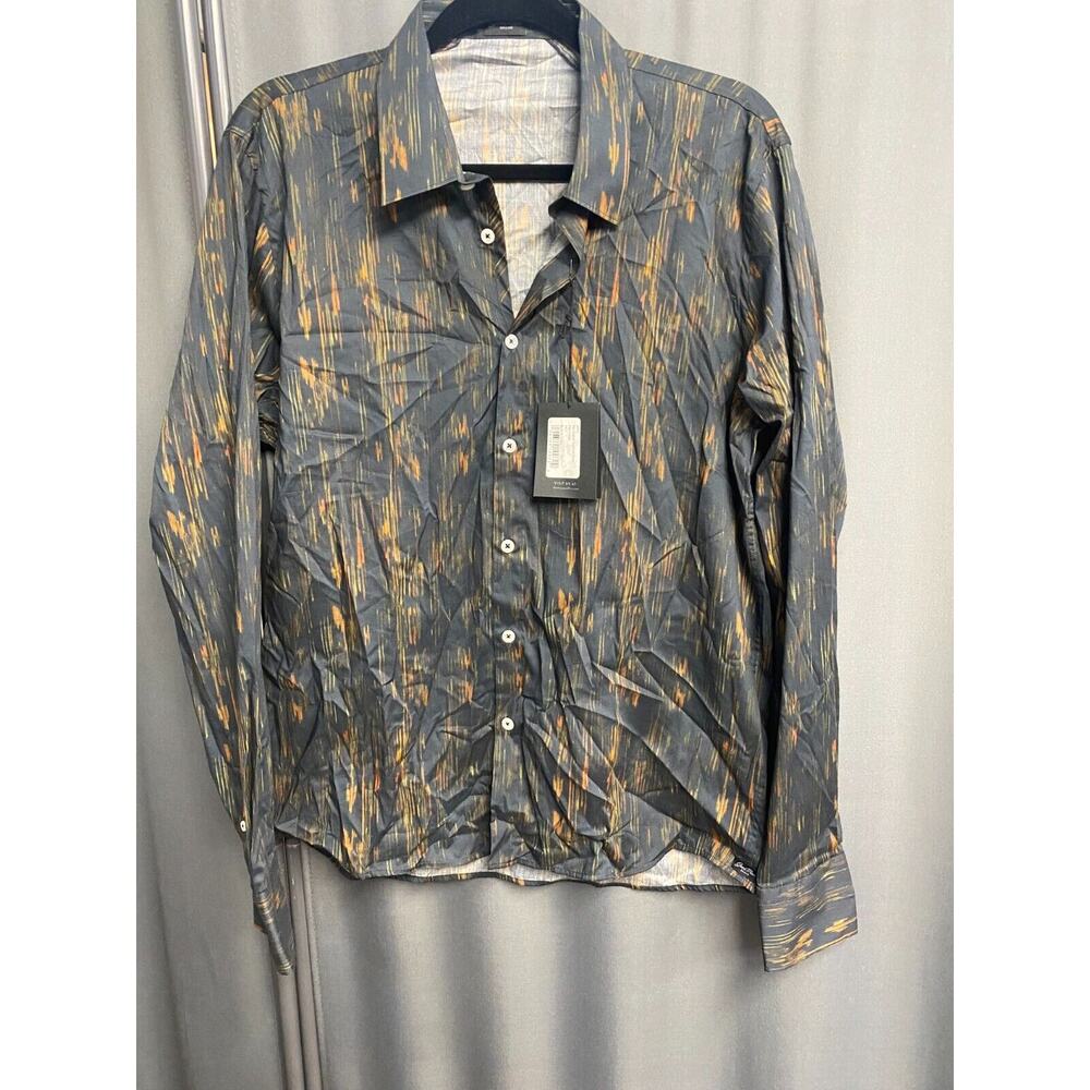 Good Man Shirt Mens Large Black Long Sleeve Button Up Collared Classiccore B47